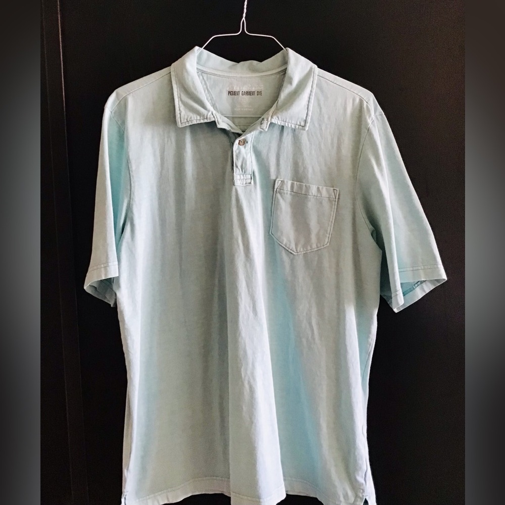 Eddie Bauer Light Blue Men’s Polo with Chest Pocket